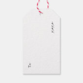 シンプルエレガント赤クリスマス植物園 ギフトタグ (裏面)