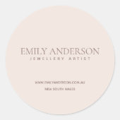 シンプルエレガント赤面ピミニマルン芸術品を気取ったク ラウンドシール (正面)