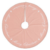 シンプルエレガント赤面ピンク フリース ツリースカート (正面)