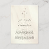 シンプルエレガント野結婚花祈りの言葉カード プレイスカード (正面)