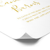 シンプルエレガント金ゴールドこの蝋燭結婚は ポスター (角)