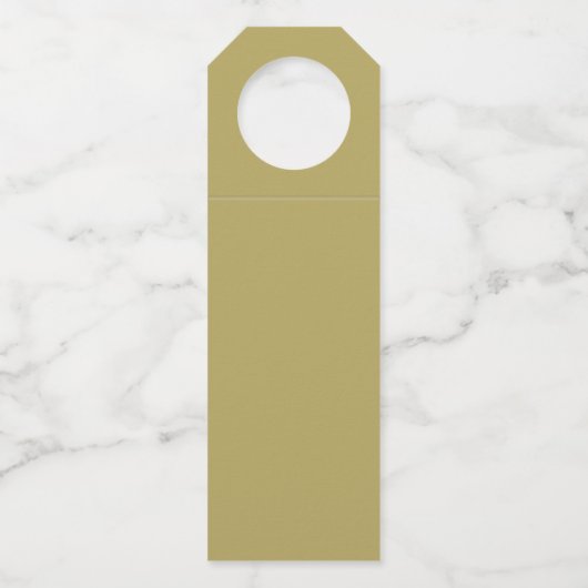 シンプルエレガント金ゴールドとホワ結婚イトの感謝 ボトルネックタグ (裏面)