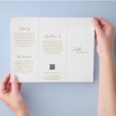 シンプルエレガント金ゴールドコンテンポラリーQRコードモダン チラシ (手)