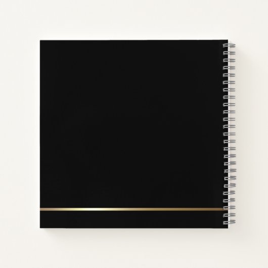 シンプルエレガント金ゴールドフランスのホーンミュージシャン先生 ノートブック (裏面)