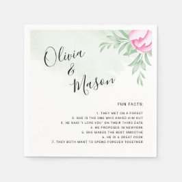 シンプルエレガント金ゴールドミニマル結婚バラ スタンダードカクテルナプキン