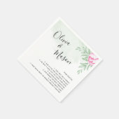 シンプルエレガント金ゴールドミニマル結婚バラ スタンダードカクテルナプキン (角)