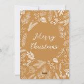 シンプルエレガント金ゴールドメリー&Bright Photo Christmas シーズンカード (裏面)