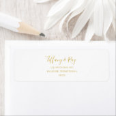 シンプルエレガント金ゴールド差出人住所ラベル ラベル (インサイチュ)