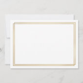 シンプルエレガント金ゴールド書道婚約パーティ 招待状 (裏面)