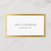 シンプルエレガント金ゴールド白タイポグラフィ70誕生日 プレイスカード (裏面)