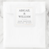 シンプルエレガント金ゴールド結婚ズハンドサニタイザコーヴィッド スクエアシール (バッグ)