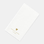 シンプルエレガント金ゴールド結婚ハートパーソナライズされたs (コーナー)