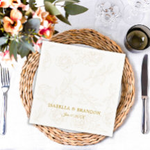 シンプルエレガント金ゴールド結婚フローラ