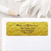 シンプルエレガント金ゴールド結婚差出人住所ラベル ラベル (インサイチュ)