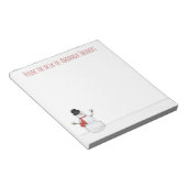 シンプルエレガント雪だるまモダンクリスマス ノートパッド (アングル)