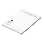 シンプルエレガント雪だるまモダンクリスマス ノートパッド (回転)