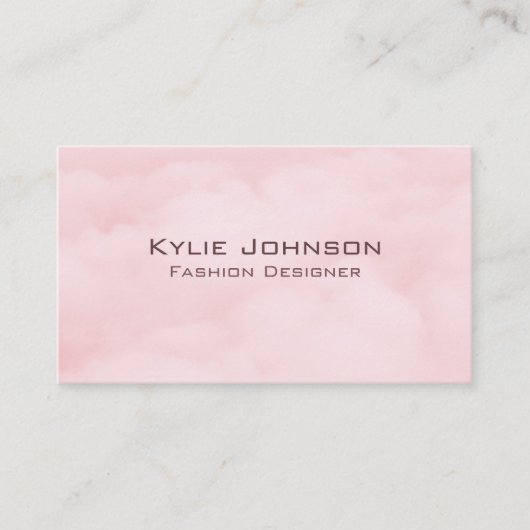 シンプルエレガント雲モノグラムパーソナライズされた事業 名刺 (正面)