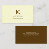 シンプルエレガント雲モノグラムパーソナライズされた 名刺 (正面/裏面)