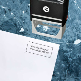 シンプルエレガント額付きネーム蔵書票ライブラリ セルフインキングスタンプ