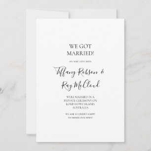 シンプルエレガント駆け出し 招待状