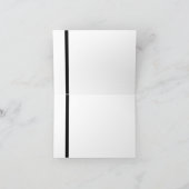 シンプルエレガント黒と白結婚の感謝 サンキューカード (内部)