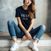シンプルエレガント黒カスタム Tシャツ