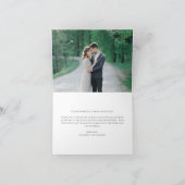 シンプルエレガント黒モダン画結婚3の写真 サンキューカード (内部)