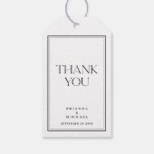 シンプルエレガント黒白ありがとう ギフトタグ (裏面)