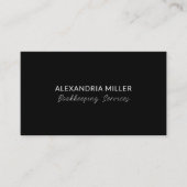 シンプルエレガント黒簿記 名刺 (正面)