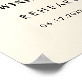 シンプルエレガント1日リハーサル遠くにディナー ポスター (角)