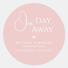 シンプルエレガント1日リハーサル遠くにディナー ラウンドシール