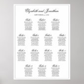 シンプルエレガント14表結婚座席表 ポスター (正面)
