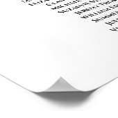 シンプルエレガント14表結婚座席表 ポスター (角)