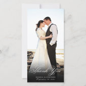 シンプルエレガント8x4縦型フォトカード サンキューカード (正面)