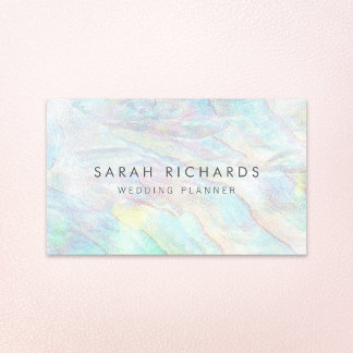 シンプルエレガント　オパールウェディングプランナー　名刺 名刺