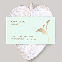 シンプルエレガント ゴールドリーフ 名刺