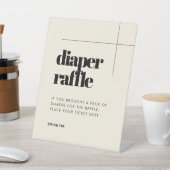 シンプルエレガント&シックおむつラッフル 台座サイン (インサイチュ)