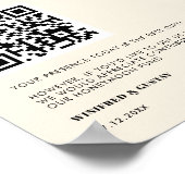 シンプルエレガント&シックなハネムーンファンドQRコード ポスター (角)