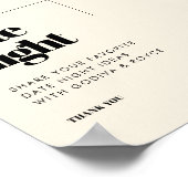 シンプルエレガント&シックな日付の夜のアイディアの標識 ポスター (角)