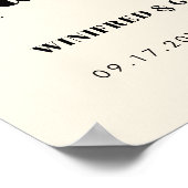 シンプルエレガント&シック婚約パーティ歓迎 ポスター (角)