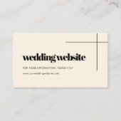 シンプルエレガント&シック結婚のウェブサイトカード エンクロージャーカード (正面)
