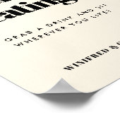 シンプルエレガント&シック結婚のオープンシーティング ポスター (角)