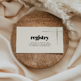 シンプルエレガント&シック結婚のレジストリカード エンクロージャーカード