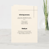 シンプルエレガント&シック結婚の折り畳みプログラム プログラム (裏面)