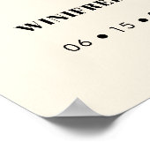 シンプルエレガント&シック結婚ウェルカムクリーム ポスター