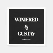 シンプルエレガント&シック結婚ズ スタンダードカクテルナプキン (正面)