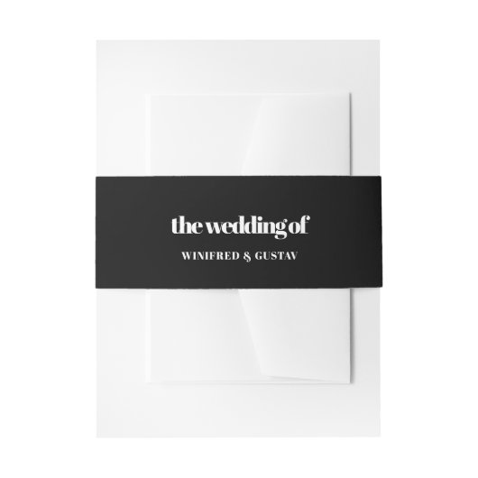 シンプルエレガント&シック結婚ズ 招待状ベリーバンド (正面例)