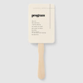 シンプルエレガント&シック結婚式 ハンドファン (裏面)