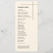 シンプルエレガント&シック結婚式 プログラム (裏面)