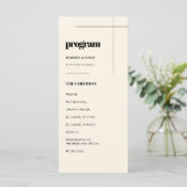 シンプルエレガント&シック結婚式 プログラム (スタンド正面)